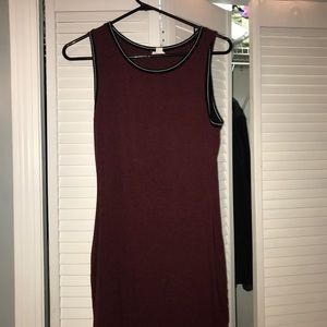 Tight, short, Maroon dress